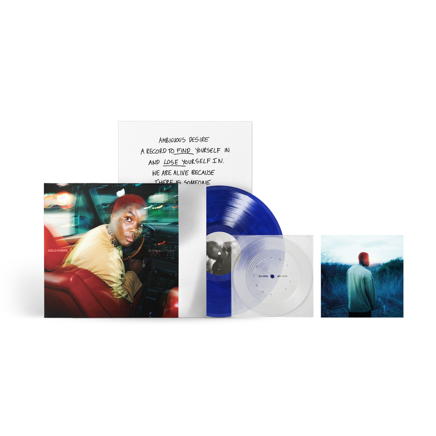 Ambiguous Desire: Marble Blue Vinyl LP & Exclusive Clear 7" Flexi Disc & Signed Print { vinyl }