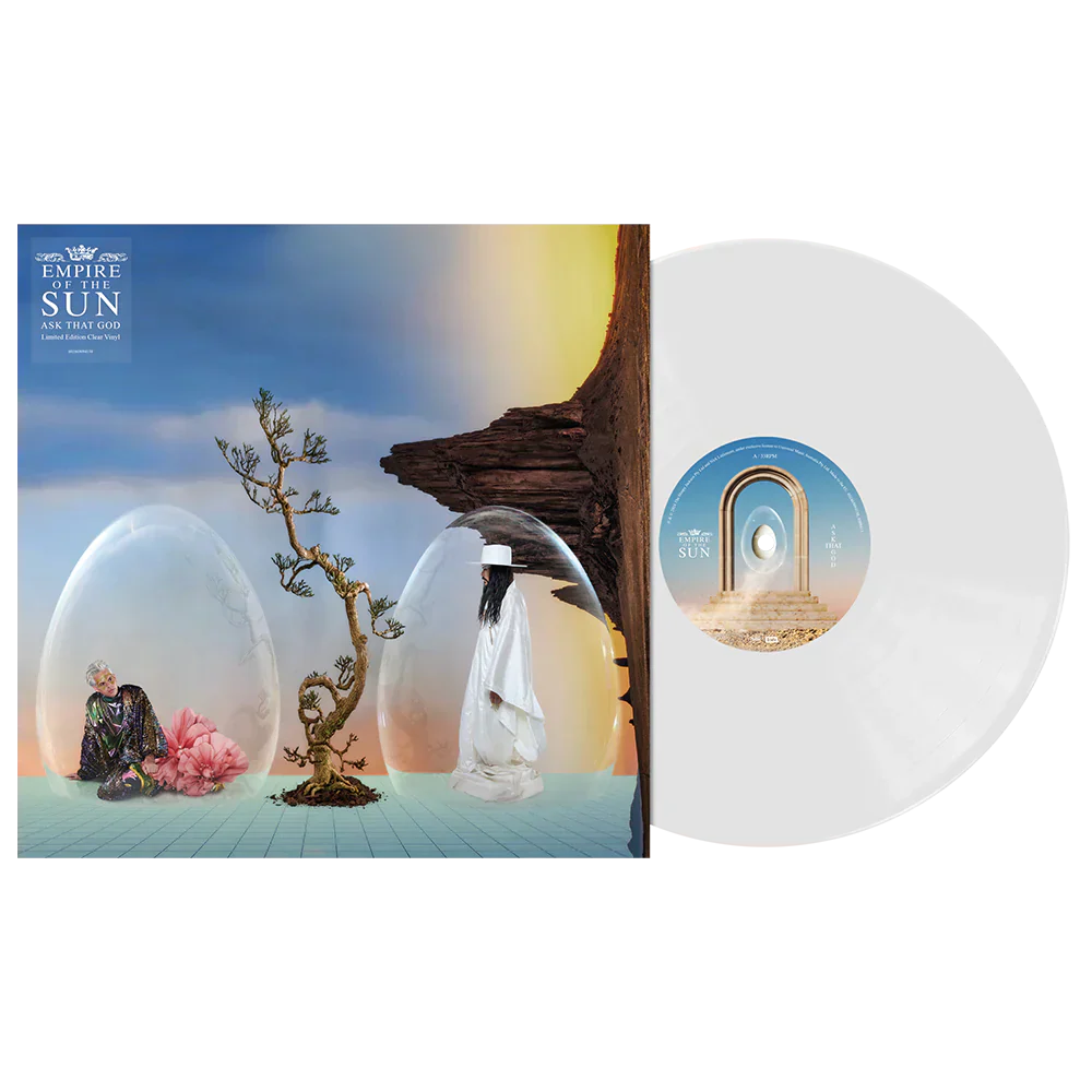 Ask That God Clear LP & Signed 12" Art Card { vinyl }