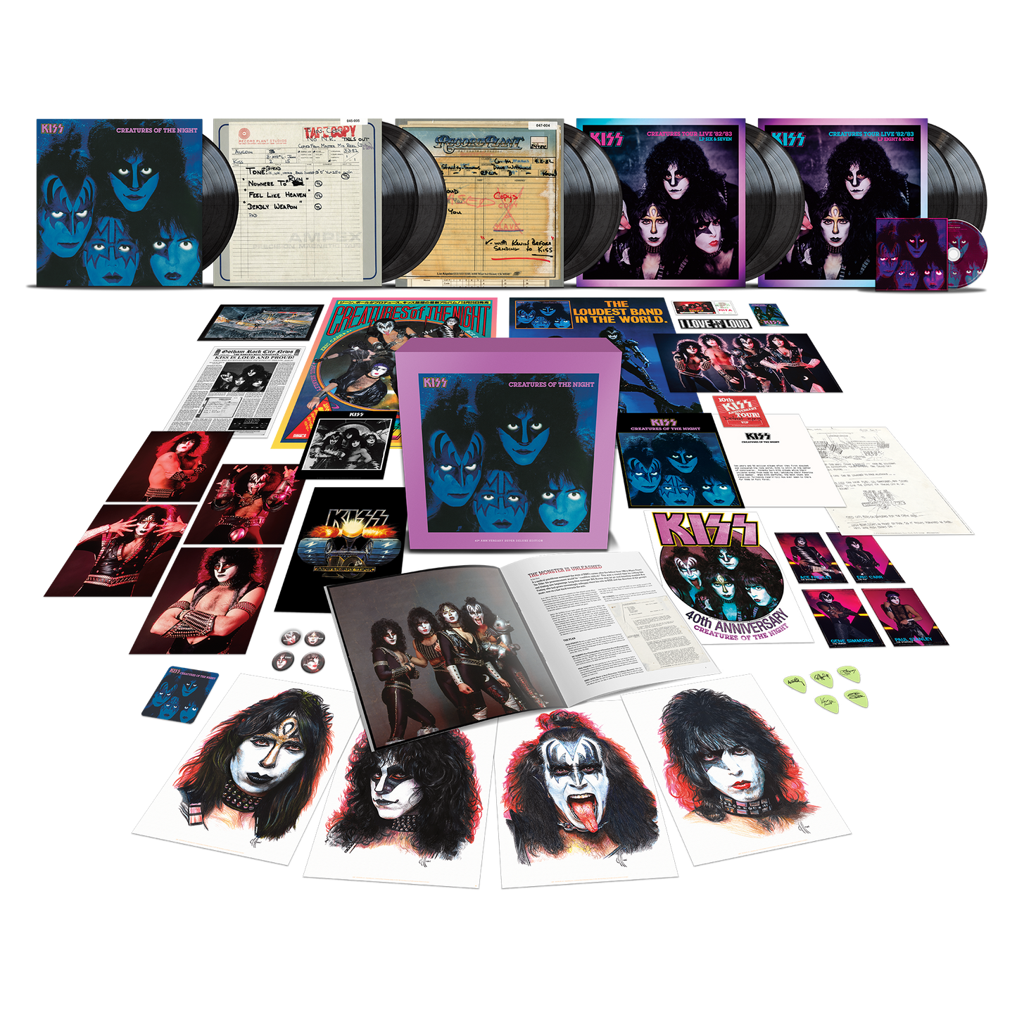 Creatures Of The Night: 40th Anniversary Exclusive 9LP Black Vinyl Super Deluxe Box Set { vinyl }