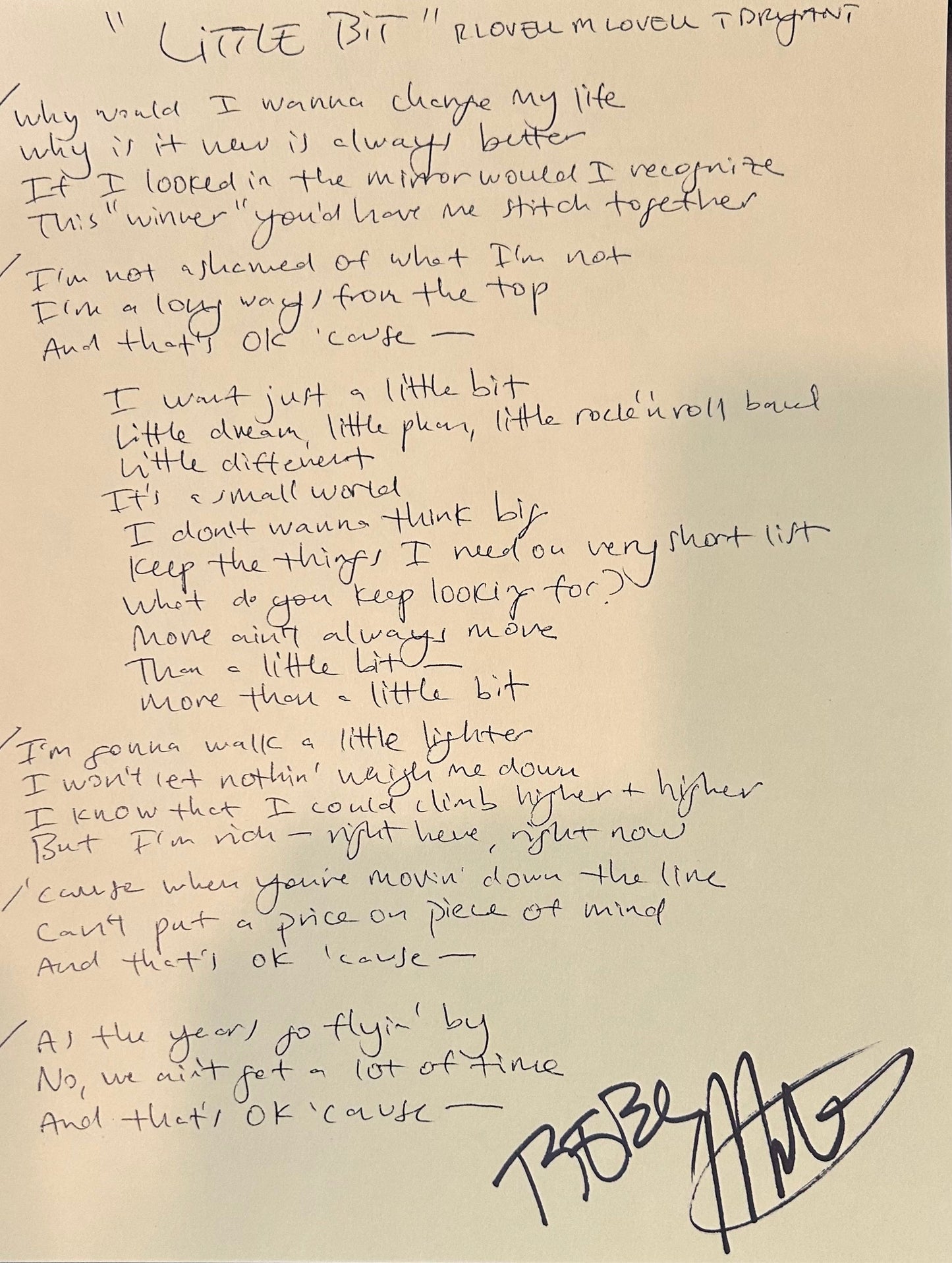 Larkin Poe - Bloom Colored Autographed Lyric Sheet Vinyl LP { vinyl }