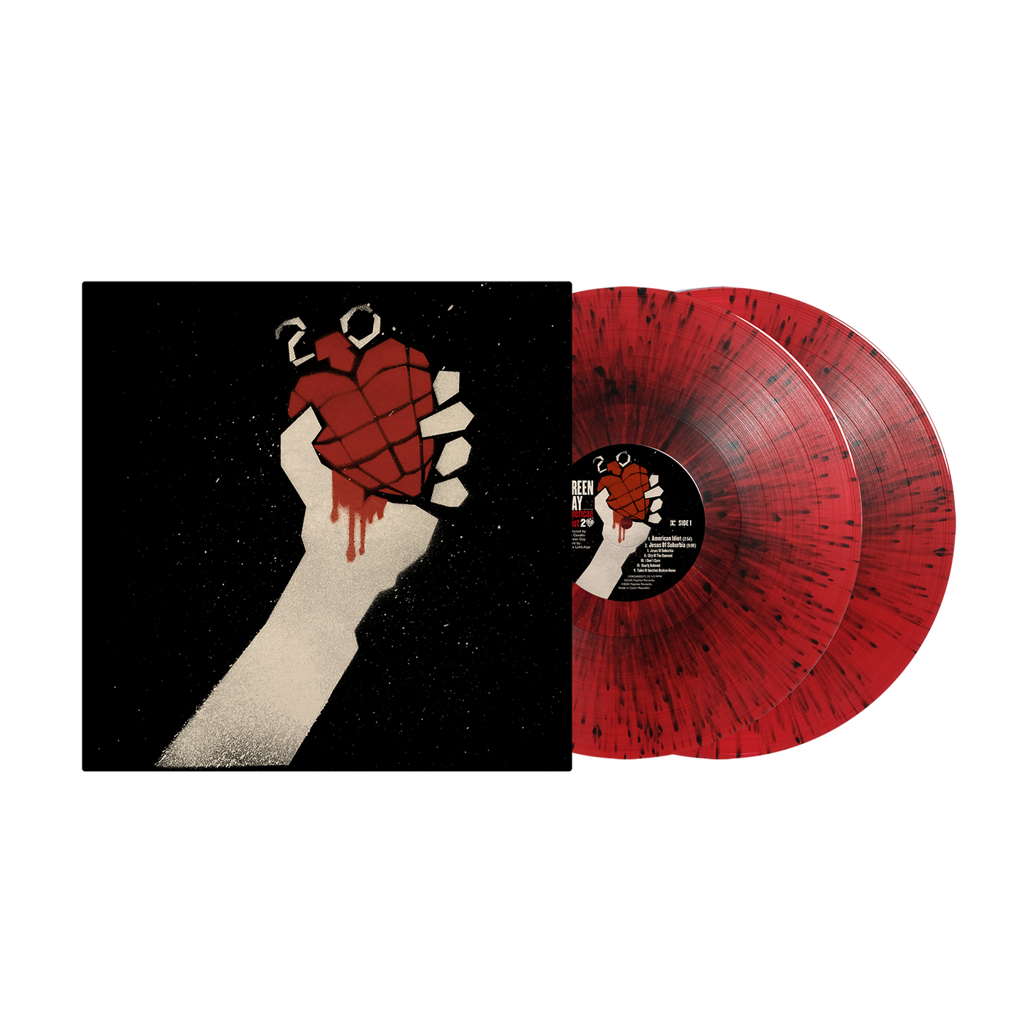 American Idiot (20th Anniversary Edition): Limited Red w/ Black Splatter Vinyl 2LP { vinyl }