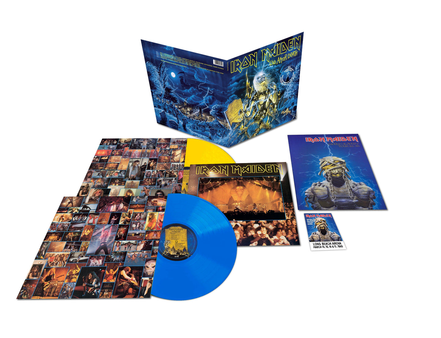 Live After Death: 40th Anniversary Collectors Edition Blue & Yellow Vinyl 2LP { vinyl }