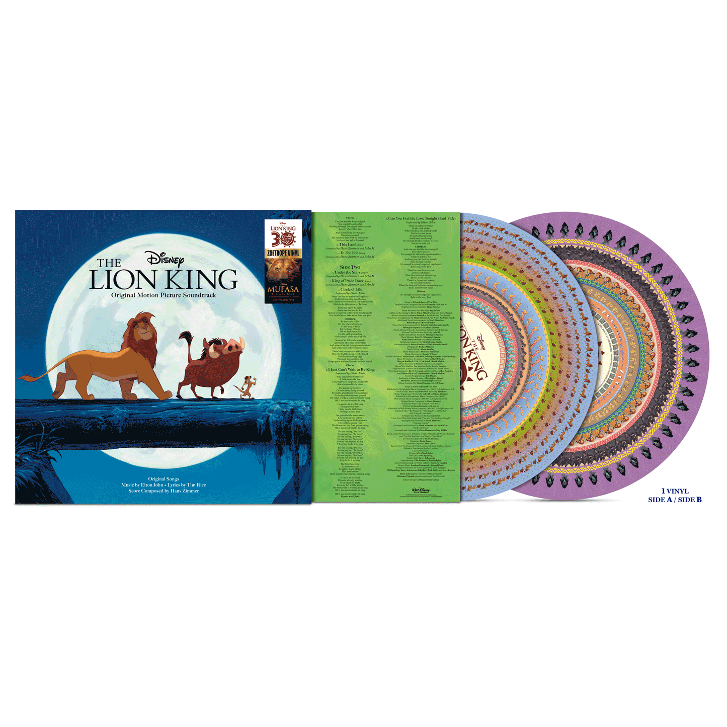 The Lion King (30th Anniversary): Zoetrope Picture Disc LP { vinyl }