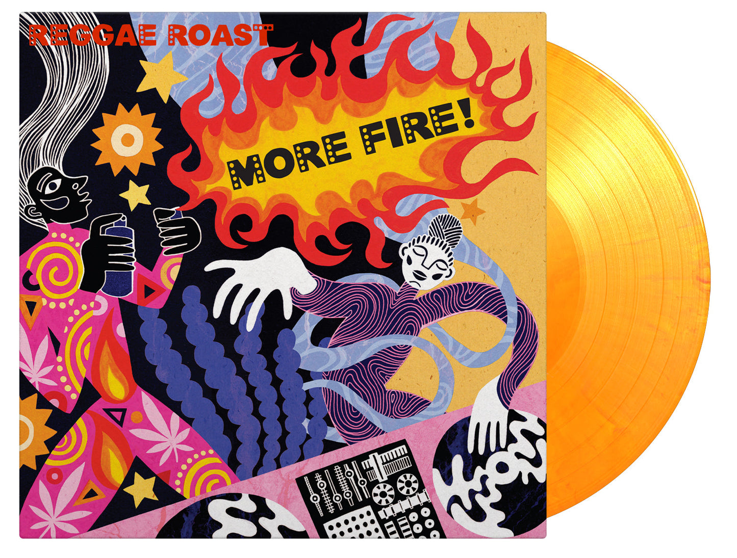 Reggae Roast / More Fire: Flamin' Coloured Vinyl 2LP { vinyl }