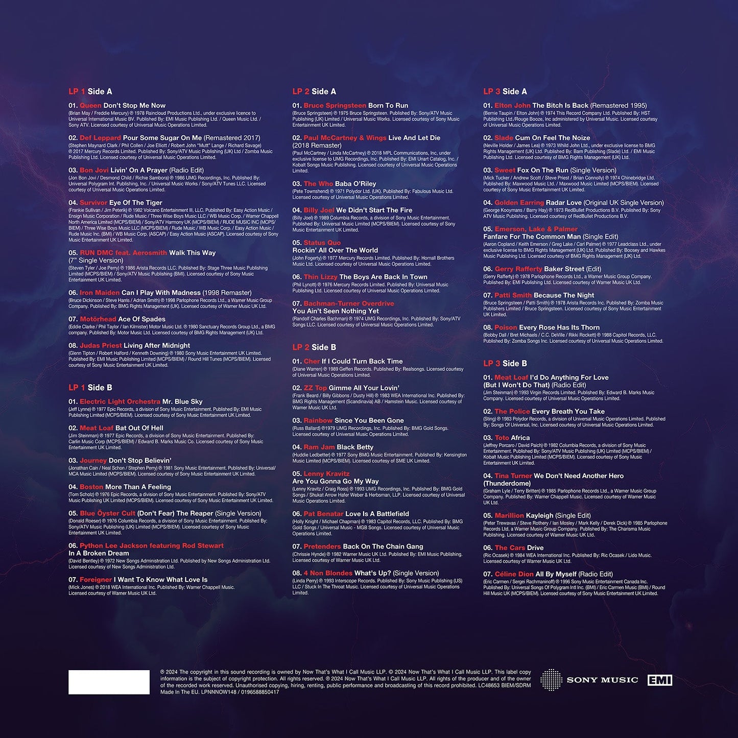 NOW That's What I Call Rock Anthems (3LP) { vinyl }