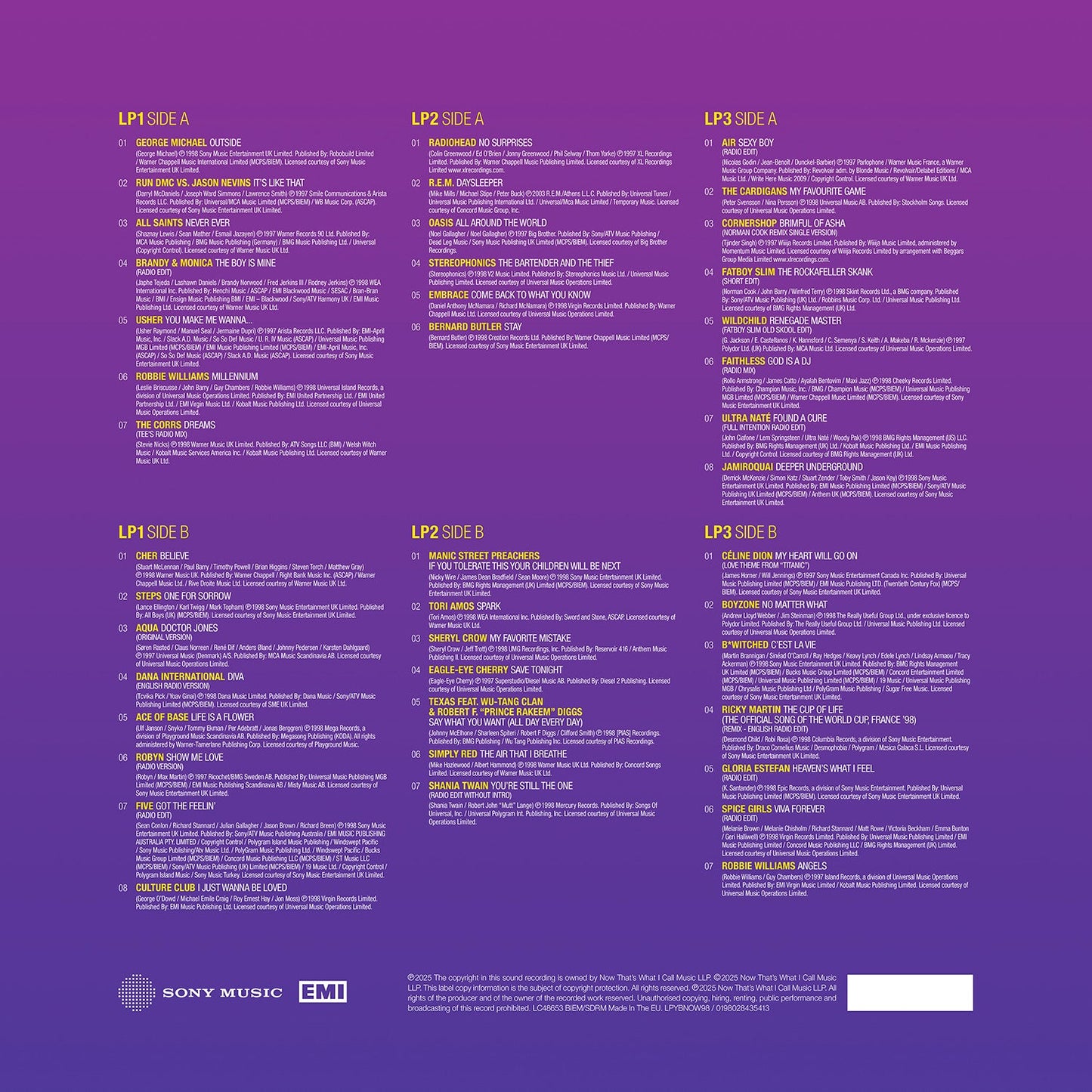 NOW - Yearbook 1998 (3LP) { vinyl }