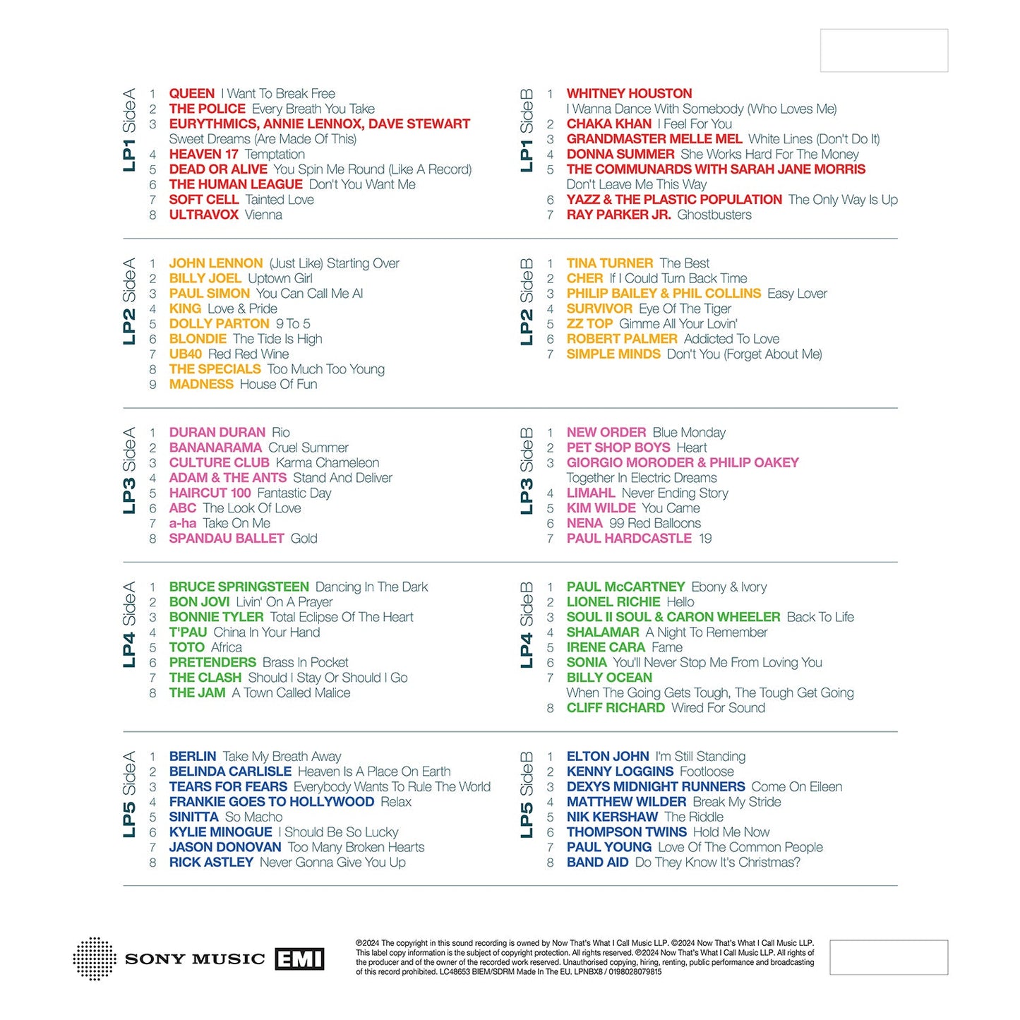 NOW Presents… The 80s (5LP) { vinyl }