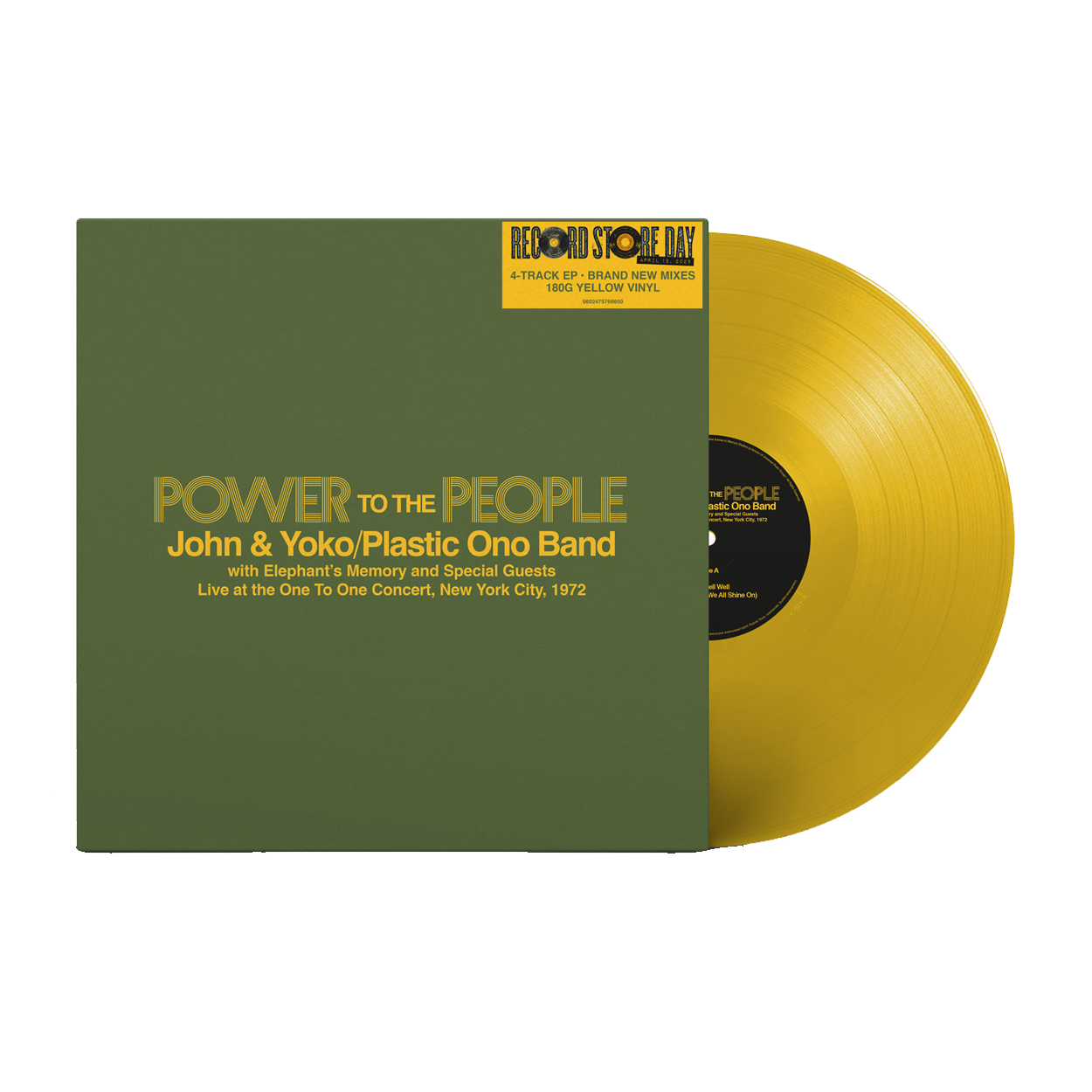 Power To The People - Live at the One To One Concert, New York City, 1972 (RSD25): Yellow Vinyl LP { vinyl }
