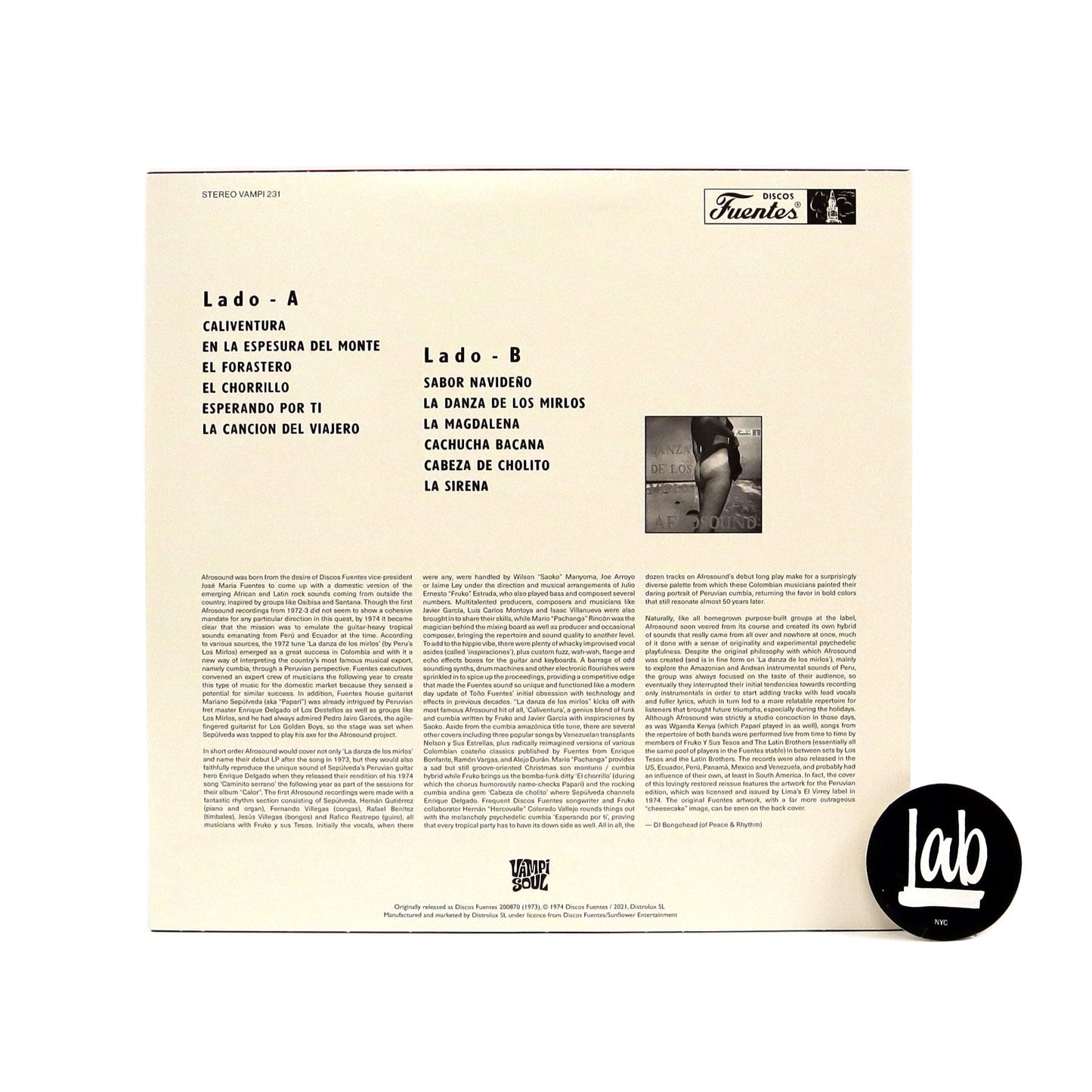 Afrosound: La Danza De Los Mirlos Vinyl LP { vinyl }