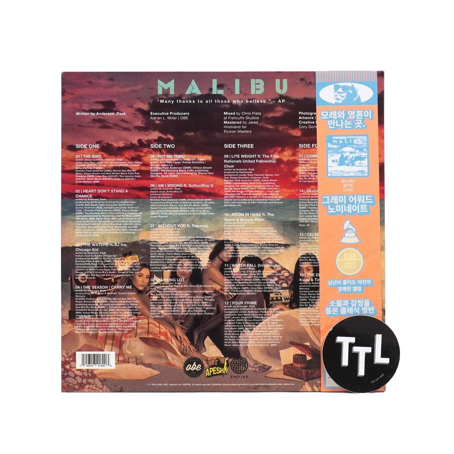 Anderson .Paak: Malibu - 10th Anniversary Edition (Zoetropic Pic Disc) Vinyl 2LP { vinyl }