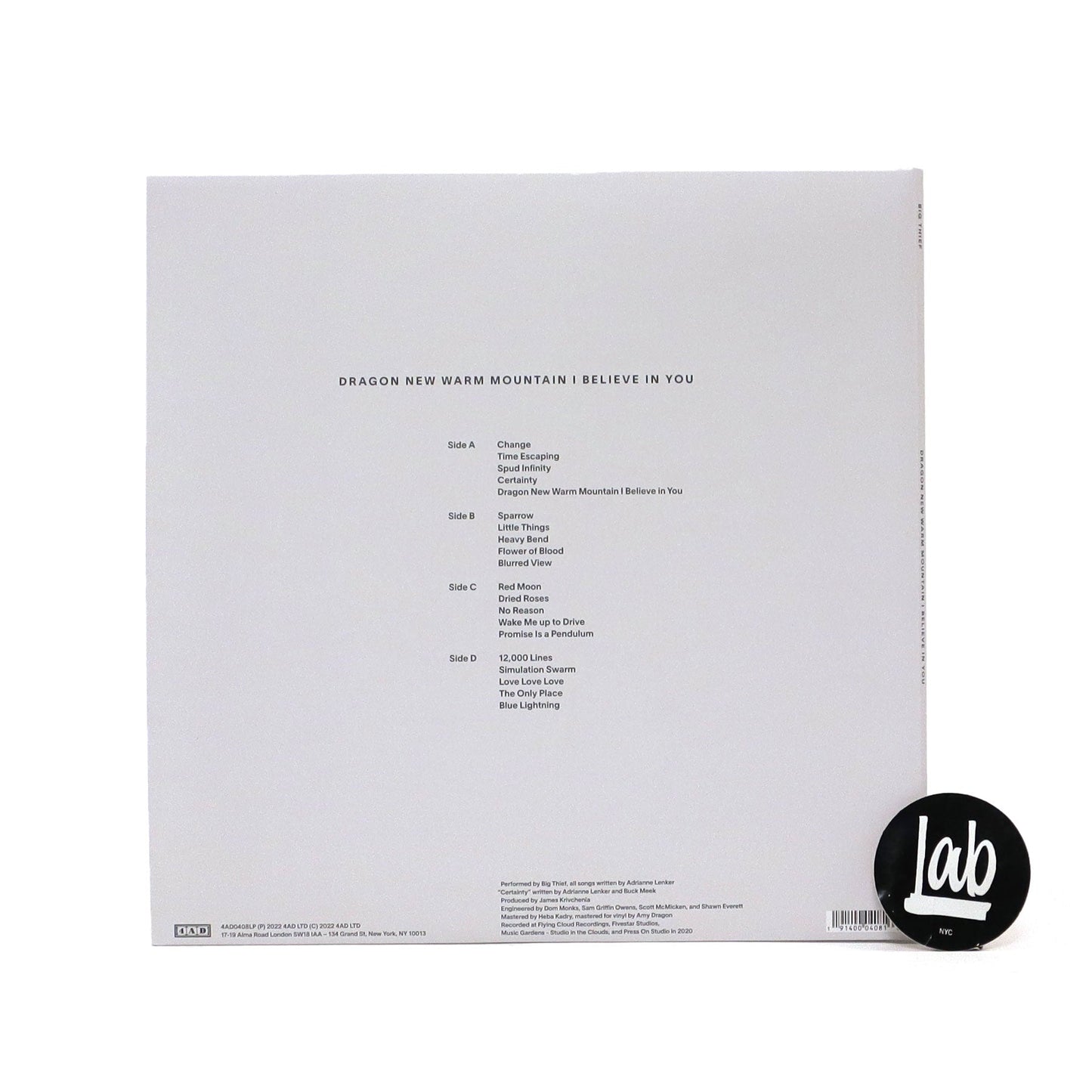 Big Thief: Dragon New Warm Mountain I Believe In You Vinyl 2LP { vinyl }