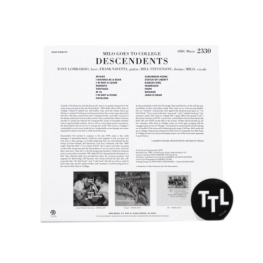 Descendents: Milo Goes To College - Punk Note Edition Vinyl LP { vinyl }