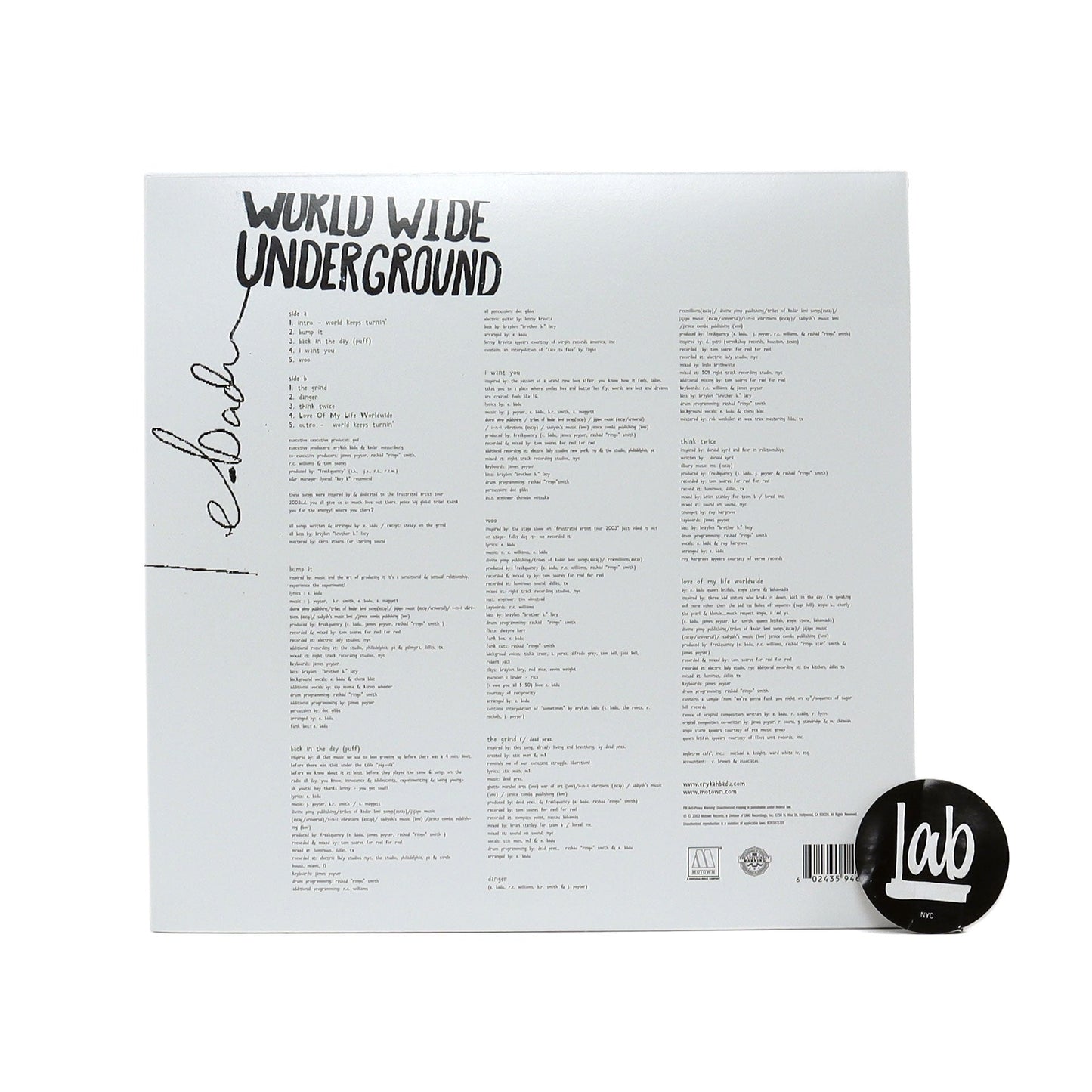 Erykah Badu: Worldwide Underground (Colored Vinyl) Vinyl LP { vinyl }