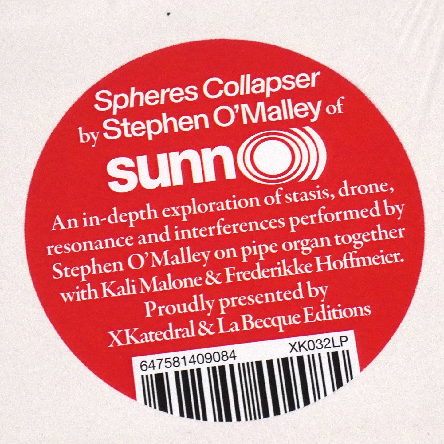 Stephen O’Malley: Spheres Collapser Vinyl LP { vinyl }