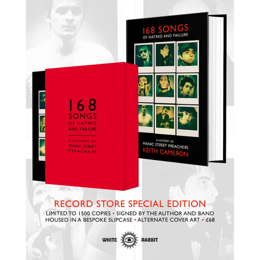 168 Songs of Hatred and Failure - A History of Manic Street Preachers: Record Store Edition Signed Hardback Book { vinyl }