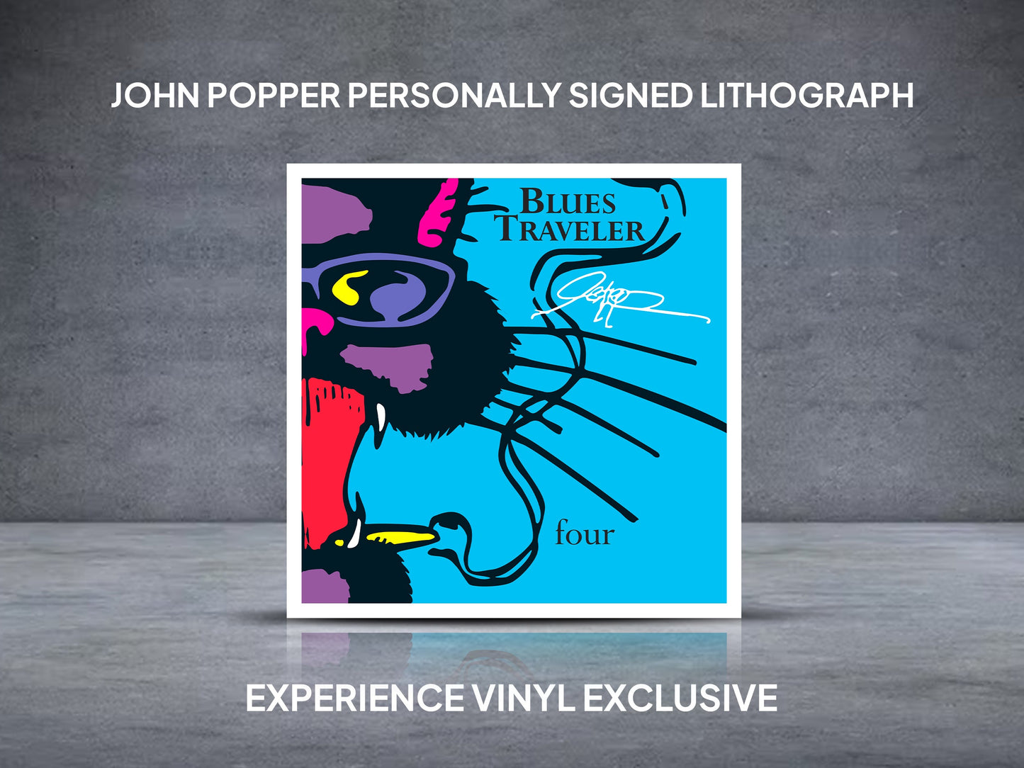 John Popper - Alternative Cover of Four Personally Signed Lithograph { vinyl }