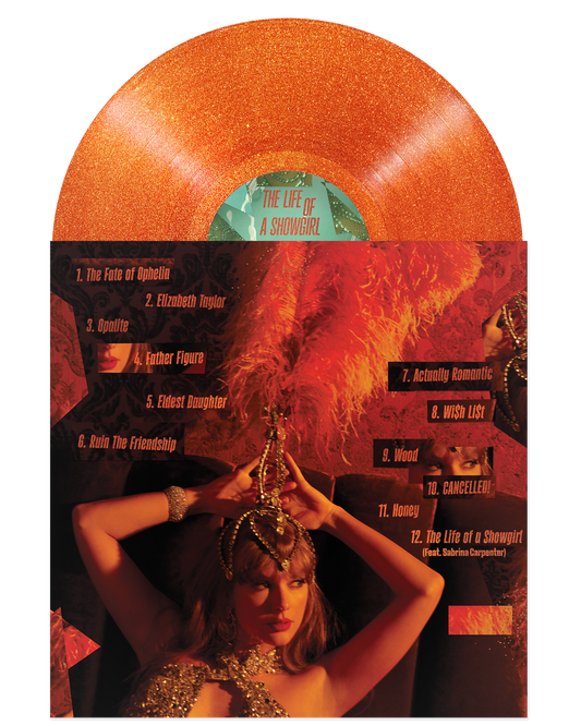 The Life of a Showgirl: Sweat and Vanilla Perfume Portofino Orange Glitter Vinyl { vinyl }