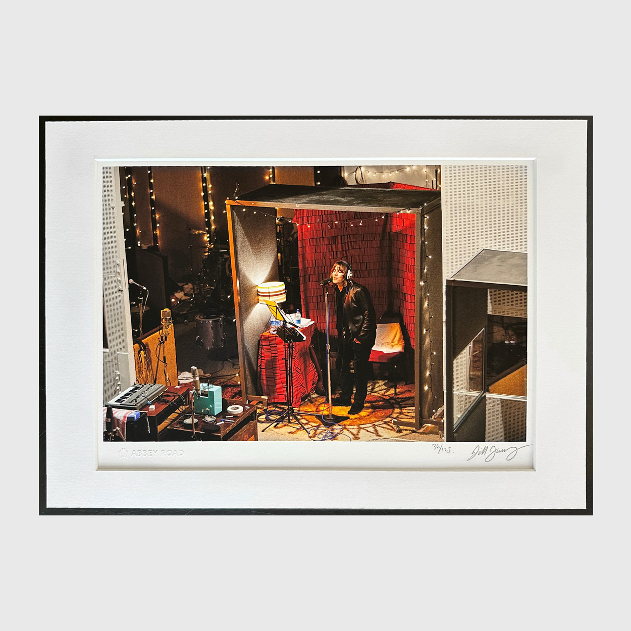 Oasis Liam Fairy Lights Limited Edition Print by Jill Furmanovsky { vinyl }