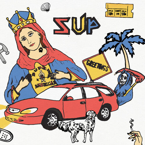 Super American - SUP [Half Red / Half Blue] { vinyl }