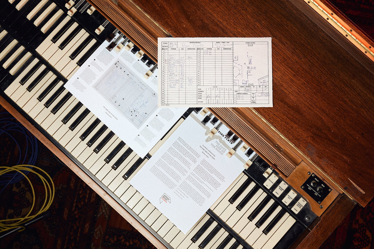 Abbey Road Studios x Pink Floyd 'The Dark Side of The Moon' Session Sheet { vinyl }