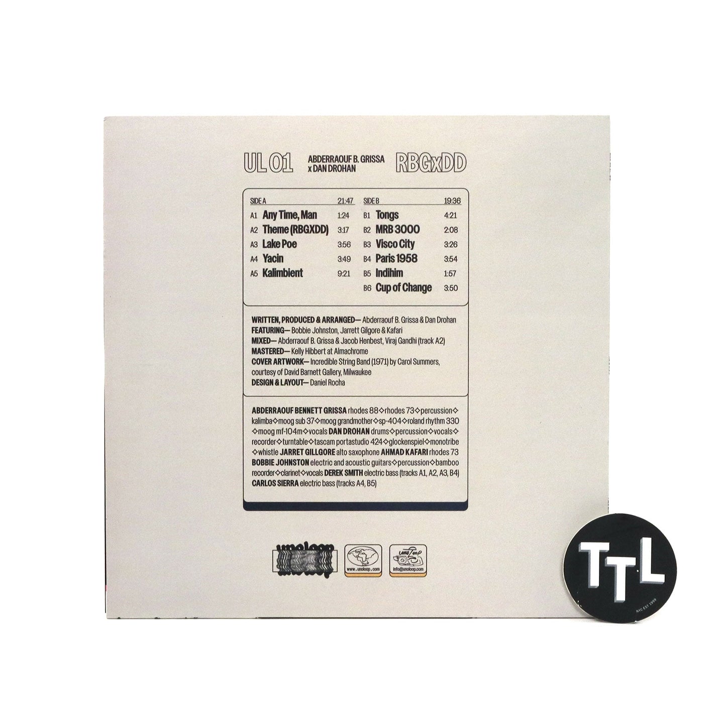 Abderraouf B Grissa & Dan Drohan: RBGxDD Vinyl LP { vinyl }