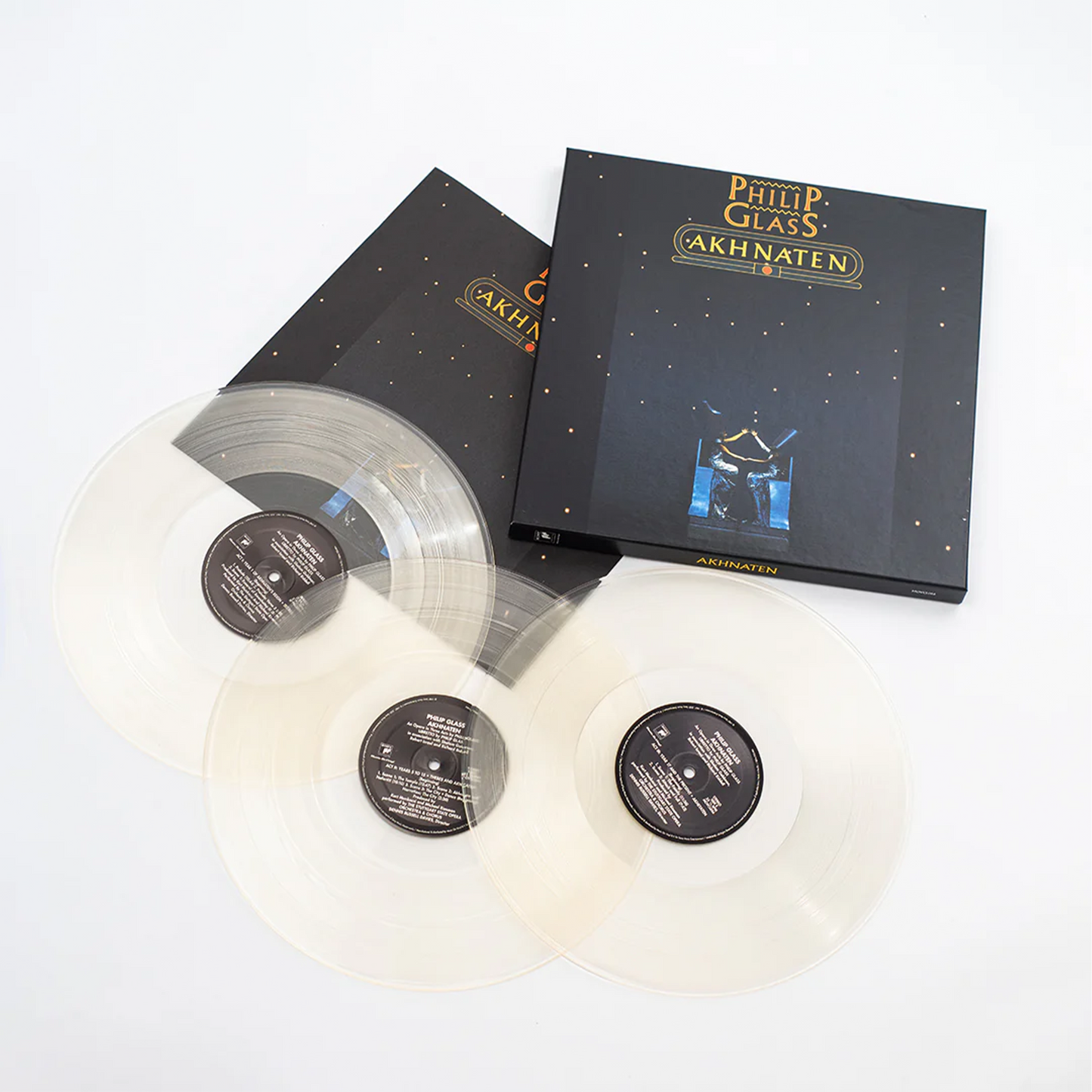 Akhnaten: Deluxe Crystal Clear Vinyl 3LP Box Set { vinyl }