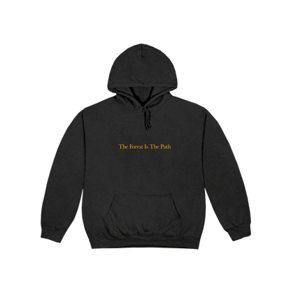 Black The Forest Is the Path Pullover Hoodie { vinyl }