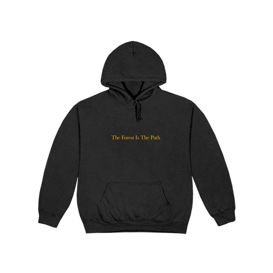Black The Forest Is the Path Pullover Hoodie { vinyl }