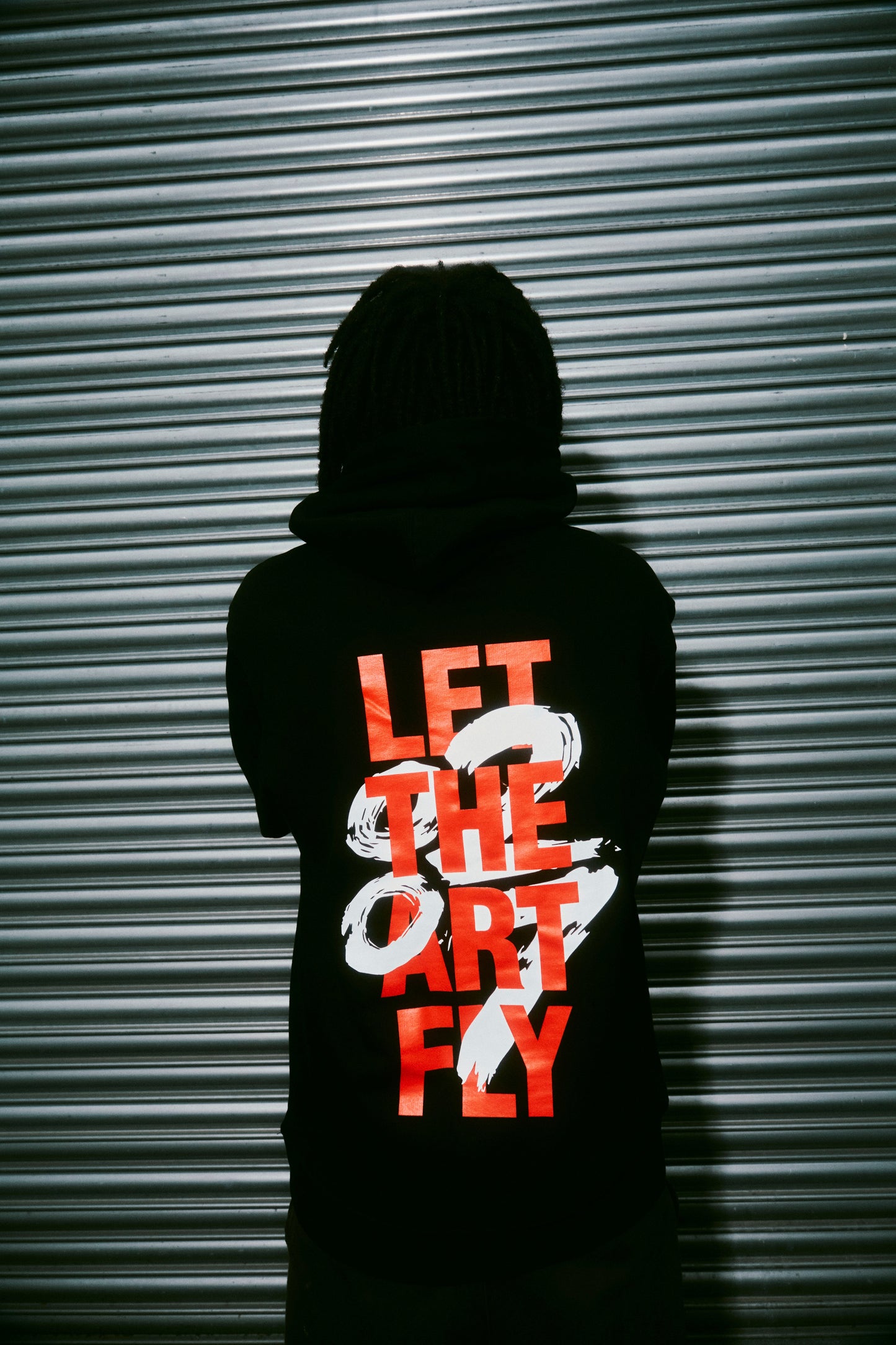 0207 Let The Art Fly Black Hoodie { vinyl }