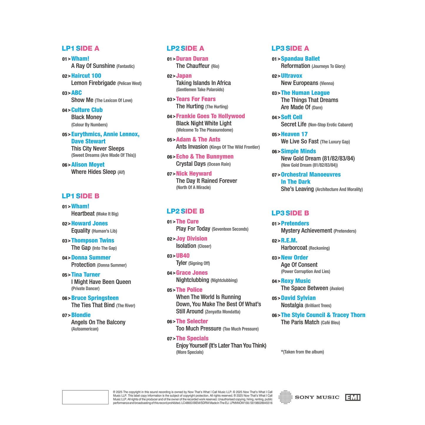 NOW That's What I Call An Era: The Albums - 1980-1984 (3LP) { vinyl }