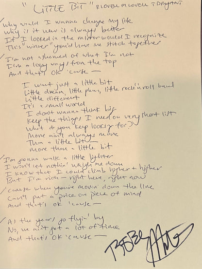 Larkin Poe - Bloom Colored Autographed Lyric Sheet Vinyl LP { vinyl }