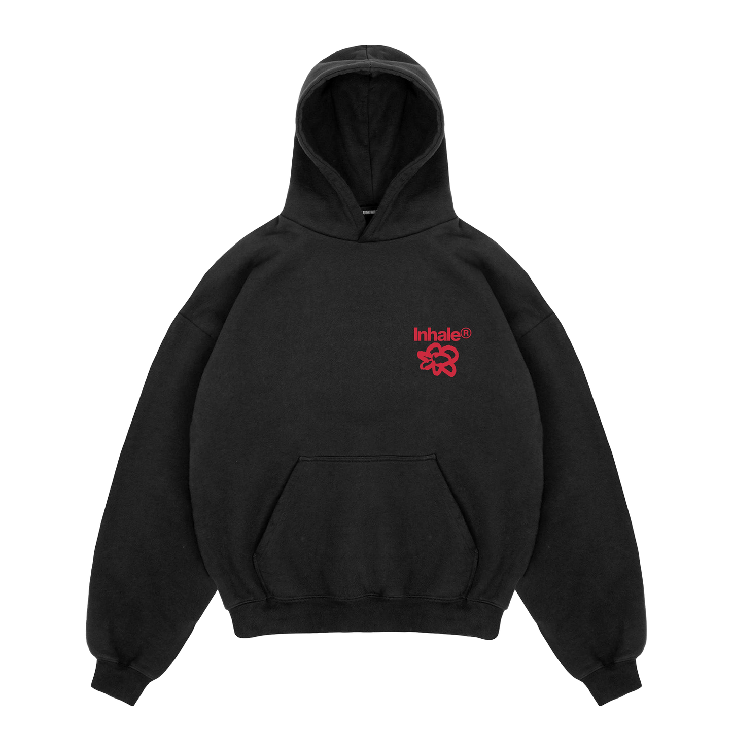 Logo Flower Hoodie in Black { vinyl }