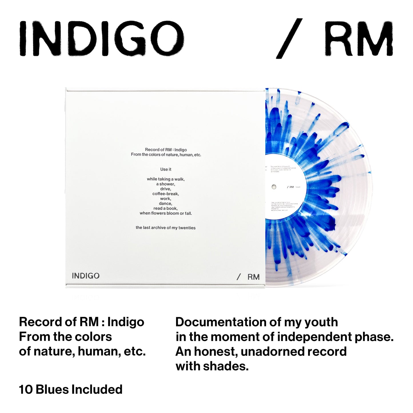 Indigo: White/Blue Splatter Vinyl LP { vinyl }