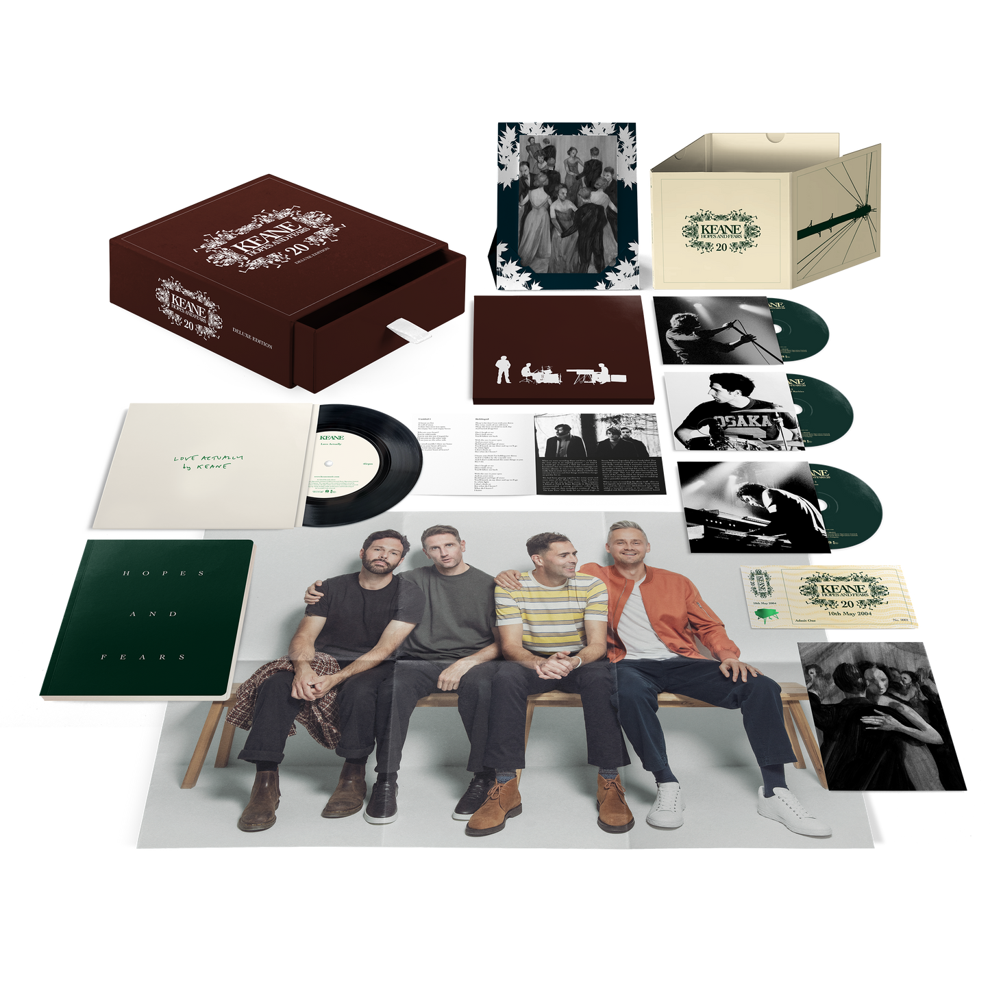 20th Anniversary Signed Hopes and Fears Limited Deluxe 3CD Box Set + 7" Single { vinyl }