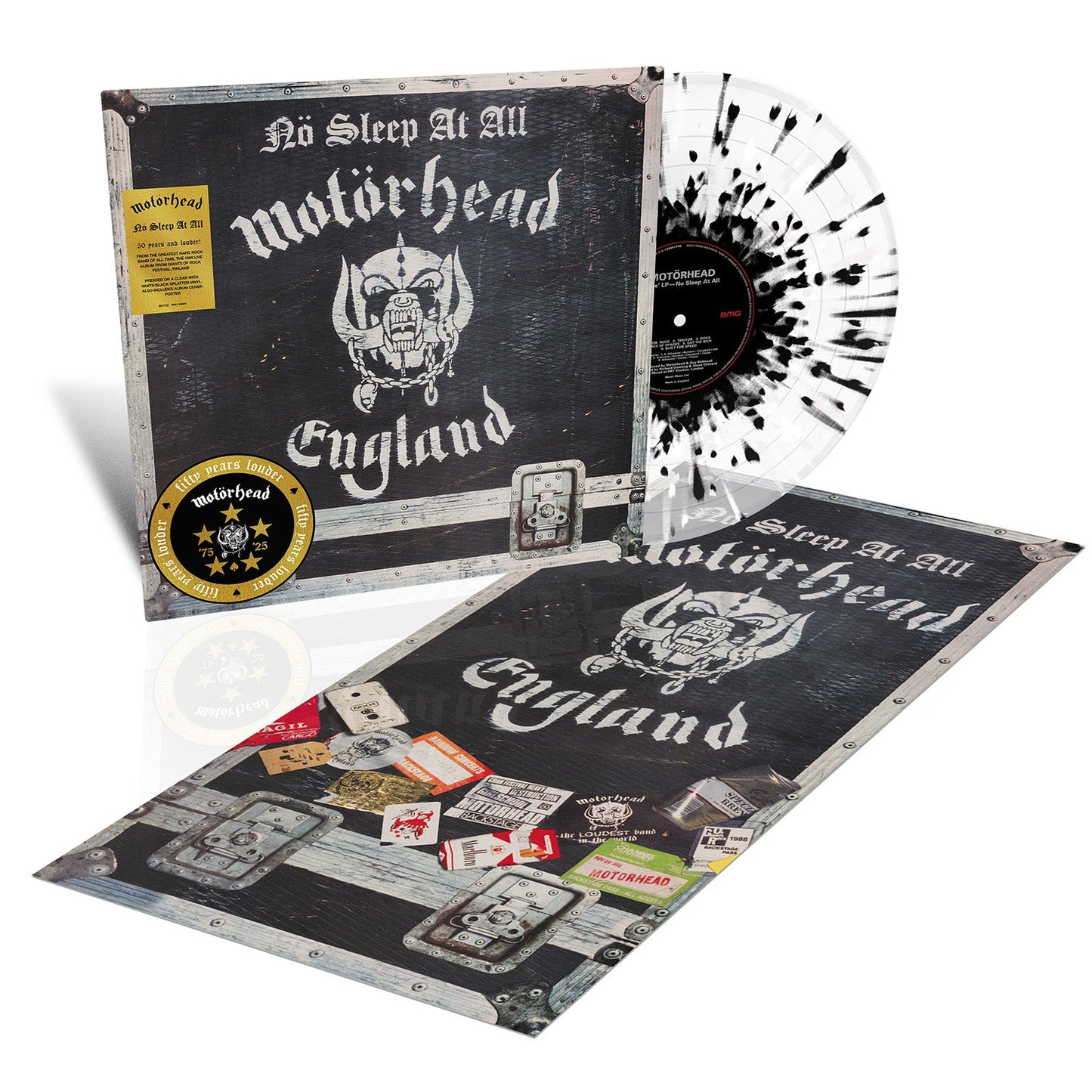 No Sleep At All: Clear with Black and White Splatter Vinyl LP { vinyl }