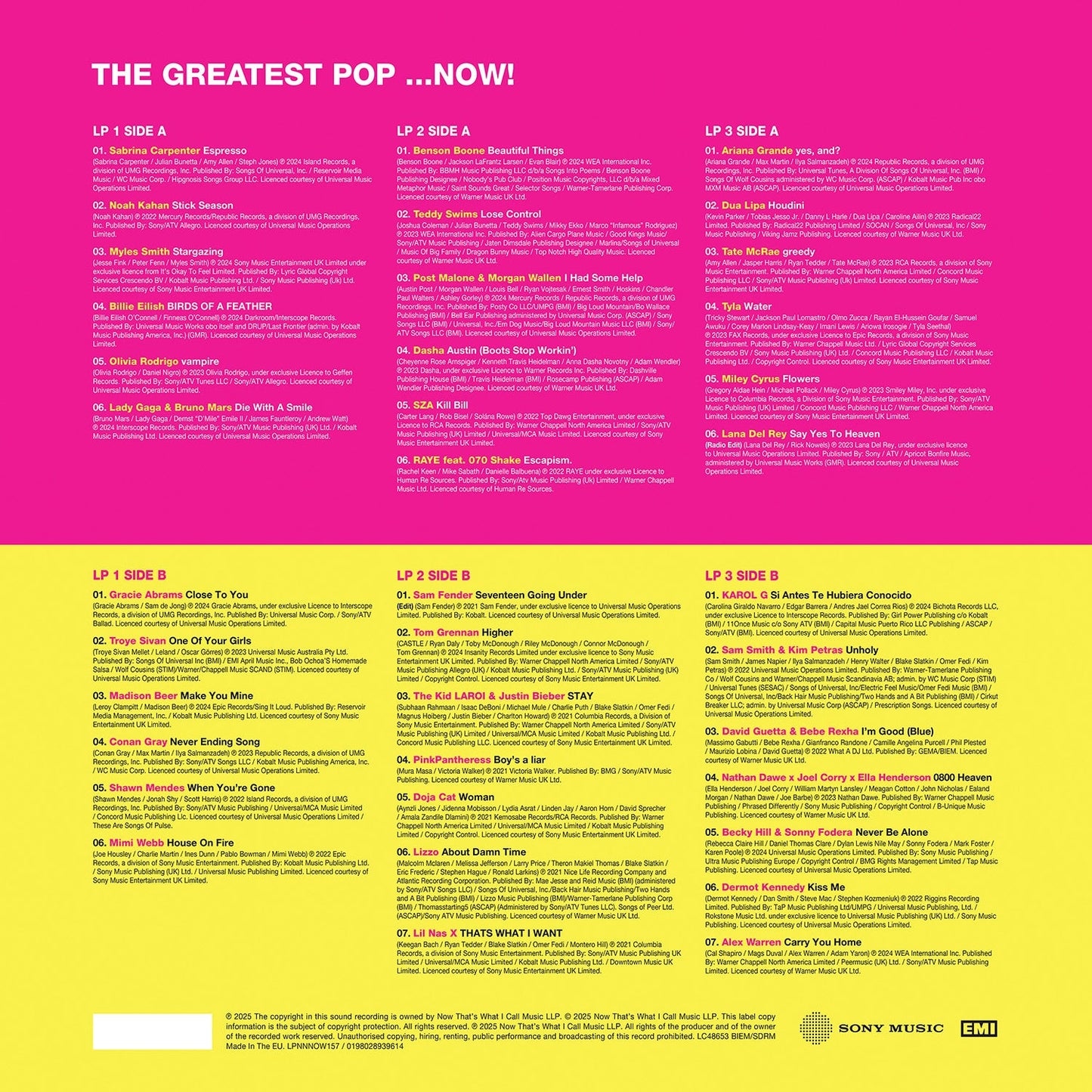 NOW That's What I Call… Pop! (3LP) { vinyl }