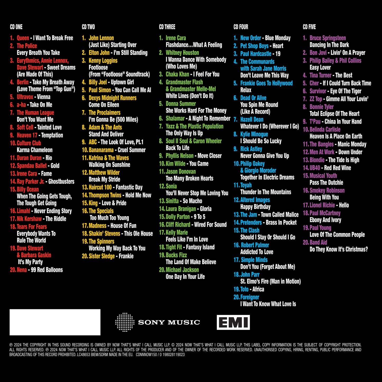 NOW That’s What I Call The 80s (5CD) { vinyl }