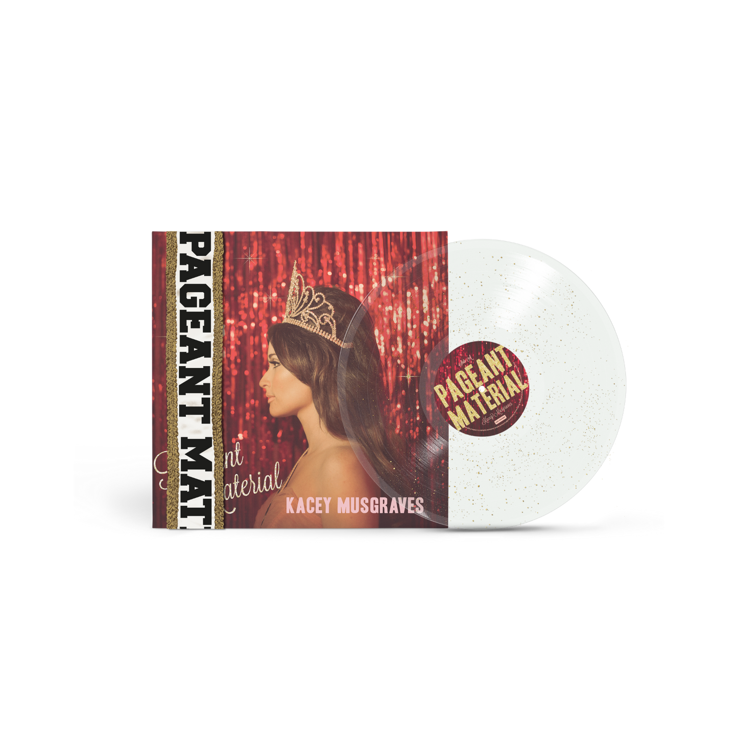 Pageant Material 10th Anniversary Gold Glitter Vinyl { vinyl }