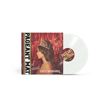 Pageant Material 10th Anniversary Gold Glitter Vinyl { vinyl }