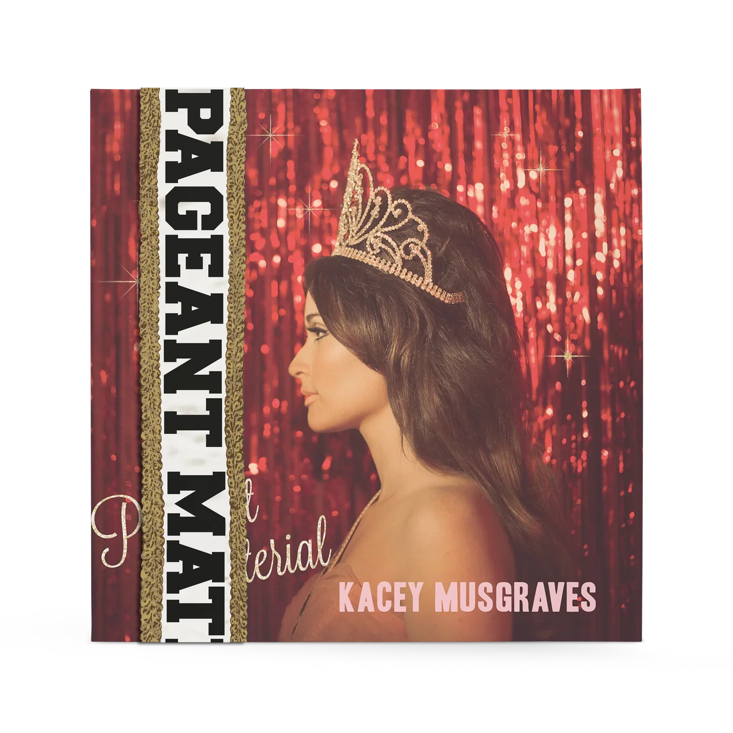 Pageant Material 10th Anniversary Gold Glitter Vinyl { vinyl }