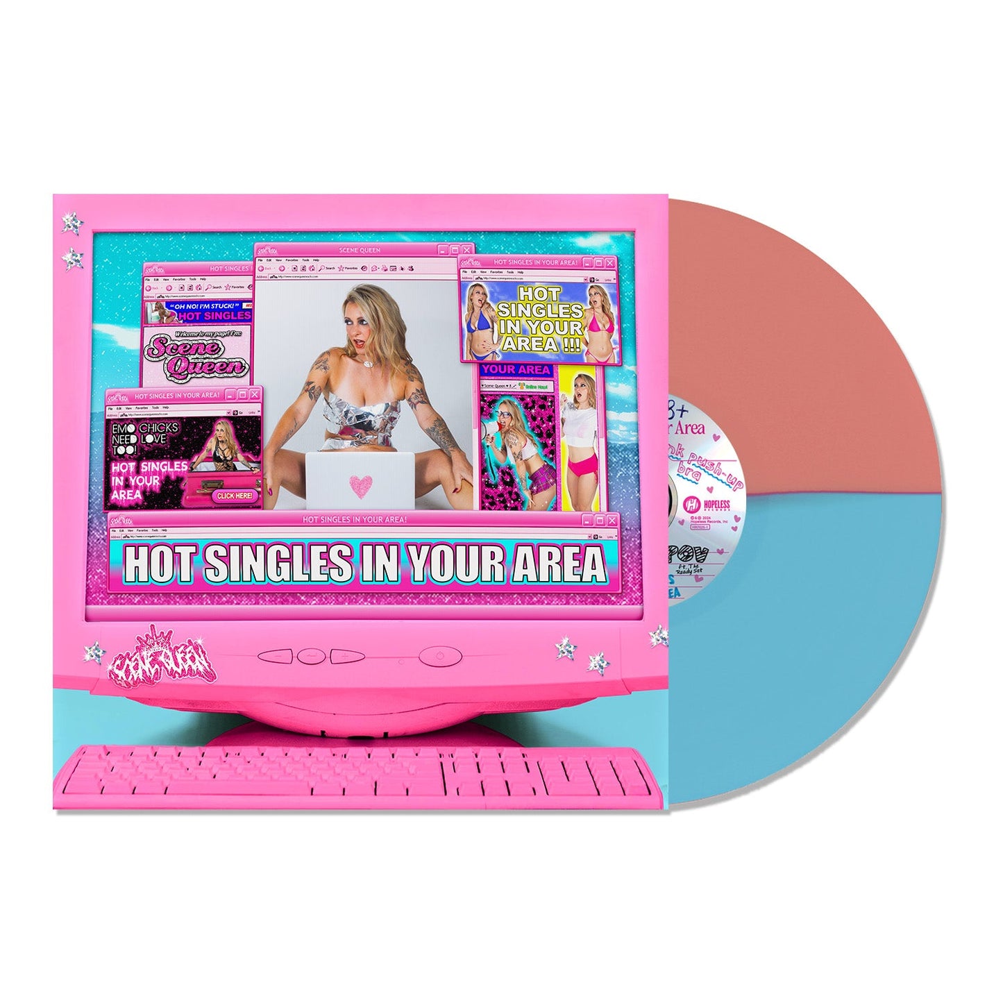 Hot Singles In Your Area: Limited Pink / Blue Split Vinyl LP { vinyl }