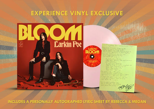 Larkin Poe - Bloom Colored Autographed Lyric Sheet Vinyl LP { vinyl }