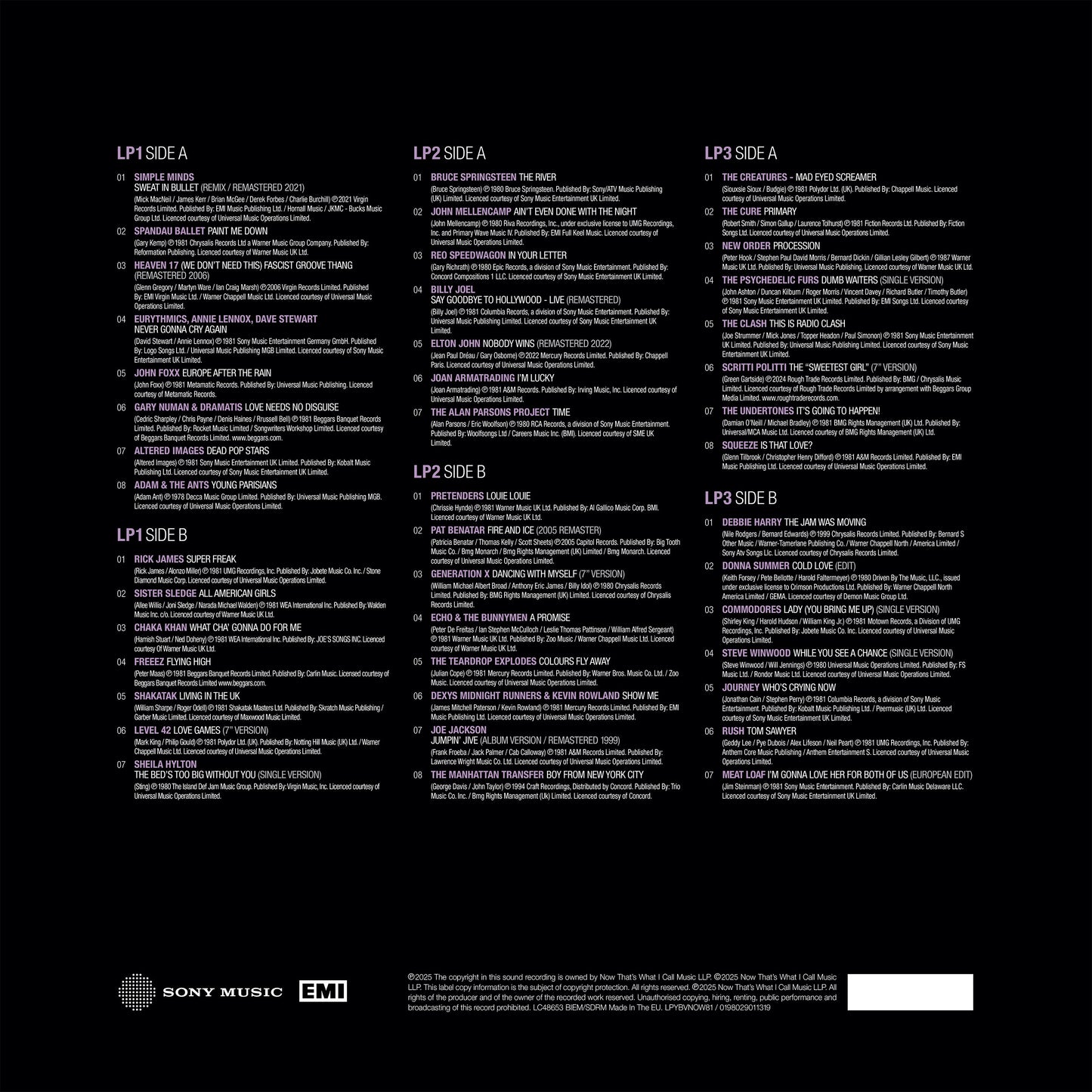NOW Yearbook – THE VAULT: 1981 (3LP) { vinyl }