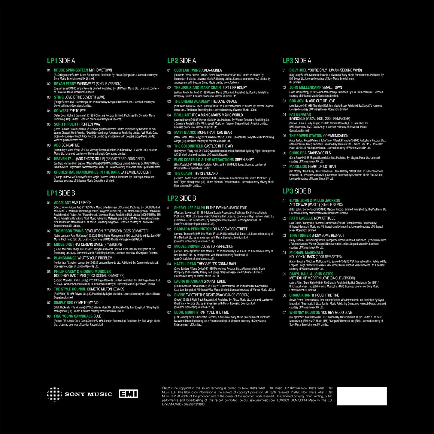 NOW Yearbook – THE VAULT: 1985 (3LP) { vinyl }