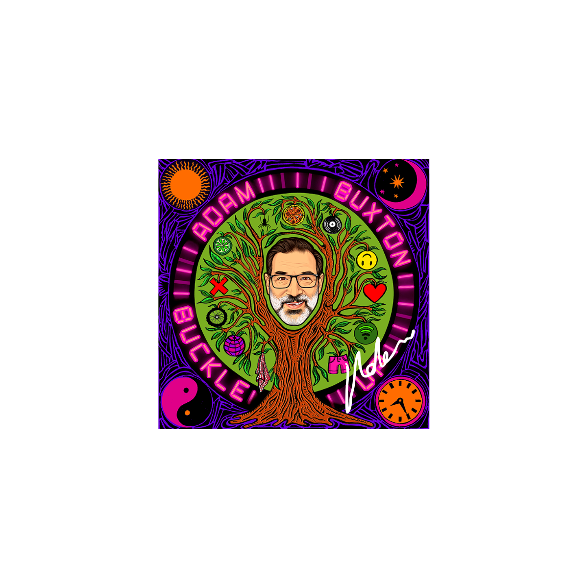 Adam Buxton - Signed Art Card { vinyl }