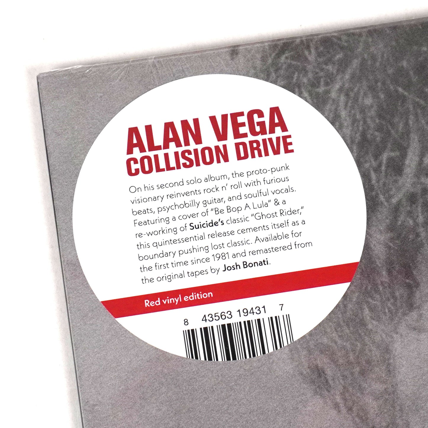 Alan Vega: Collision Drive (Colored Vinyl) Vinyl LP { vinyl }