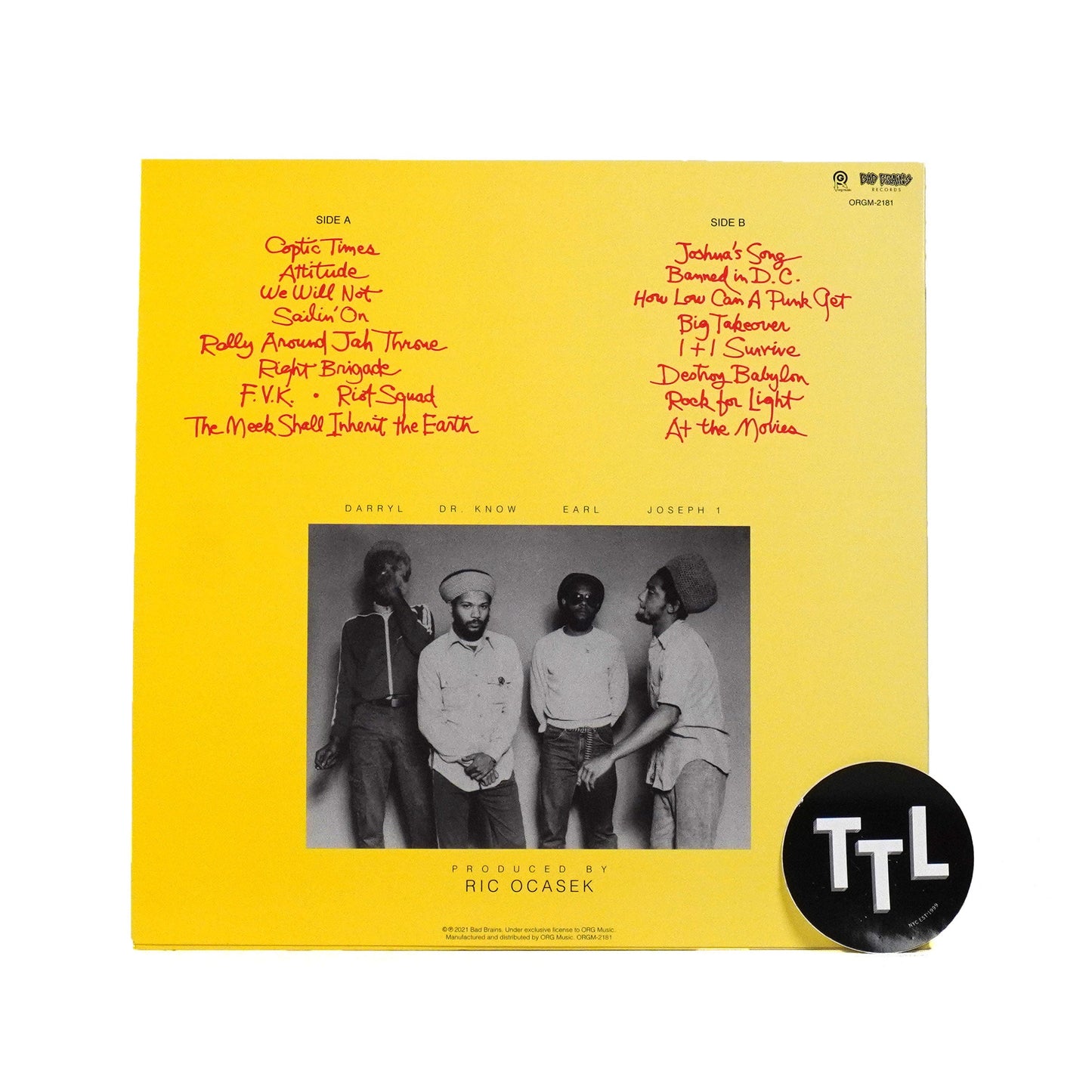 Bad Brains: Rock For Light (Colored Vinyl) Vinyl LP { vinyl }
