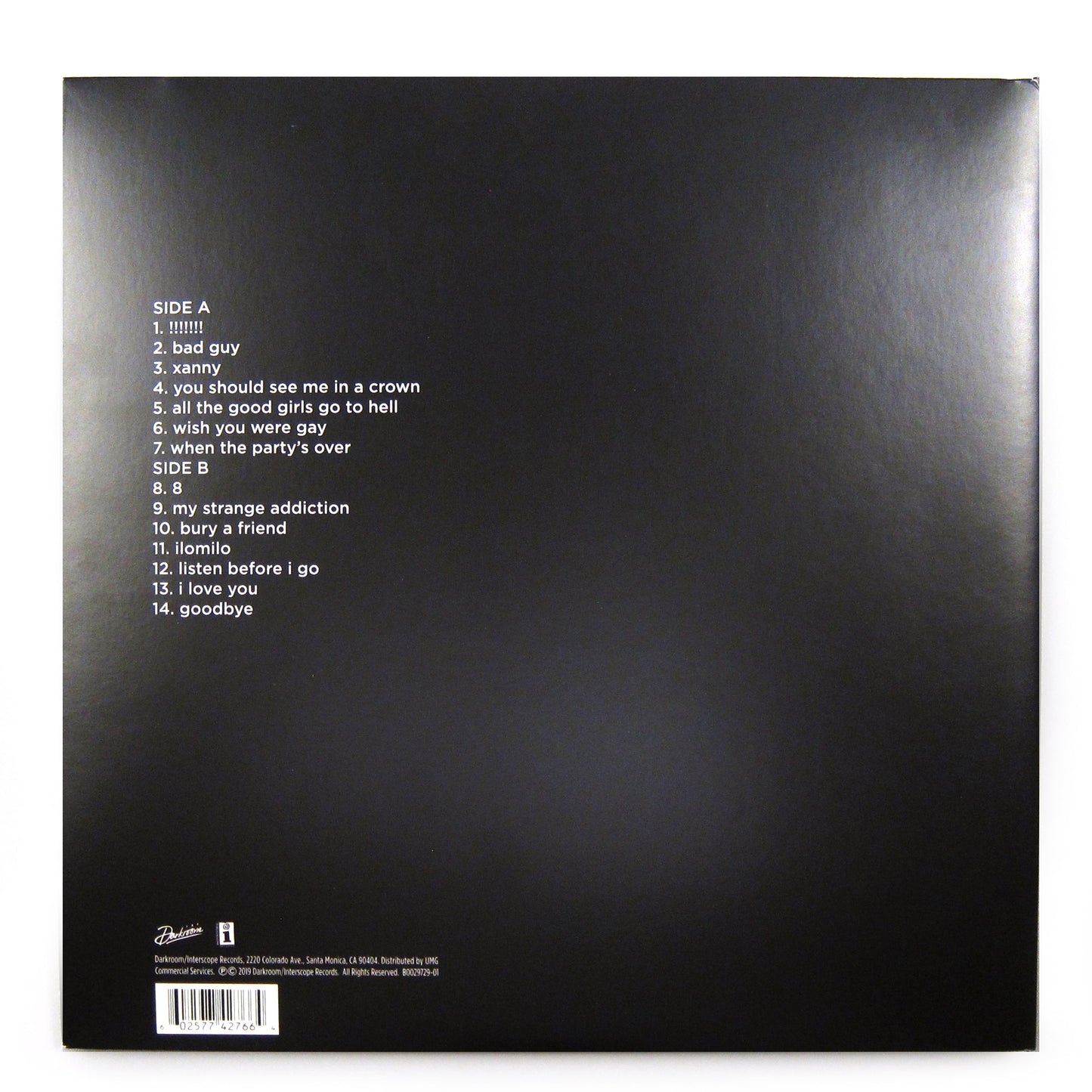Billie Eilish: When We All Fall Asleep, Where Do We Go? (Yellow Colored Vinyl) Vinyl LP { vinyl }