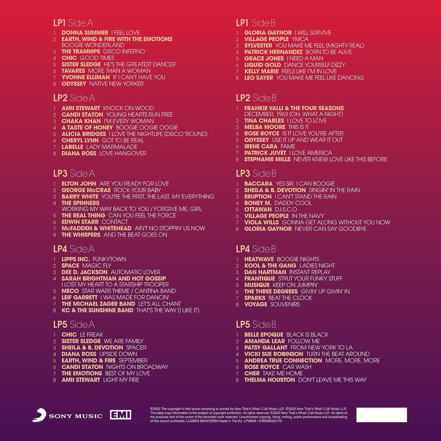NOW Presents…Disco (5LP) { vinyl }