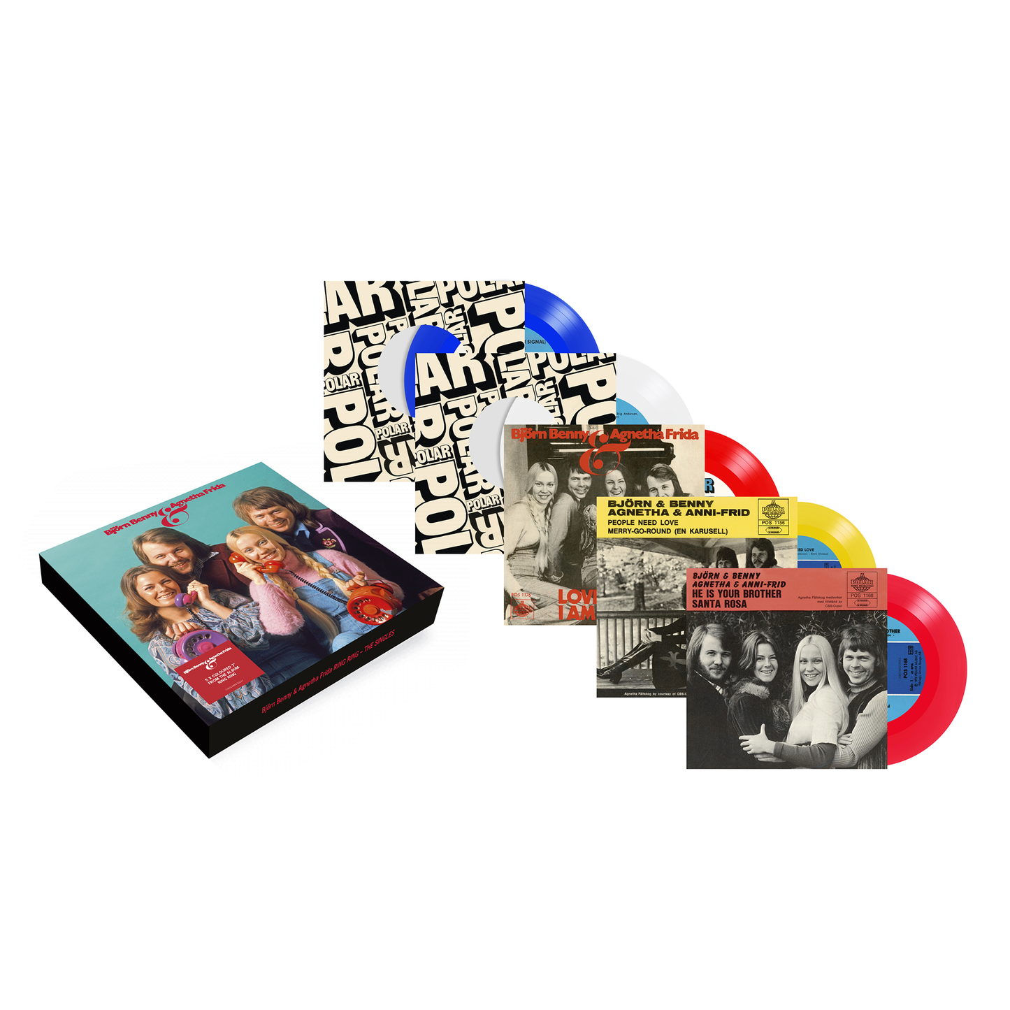 Ring Ring (50th Anniversary): Coloured Vinyl 5 x 7" Box Set { vinyl }